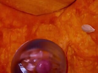 AlwaysErotic (eroticalways) fucks a pumpkin + cumshot view from inside the pumpkin